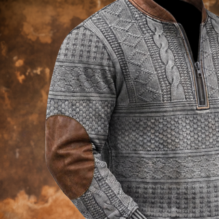 Dimitri™ | Retro-Pullover mit halbem Reißverschluss