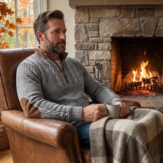 Dimitri™ | Retro-Pullover mit halbem Reißverschluss