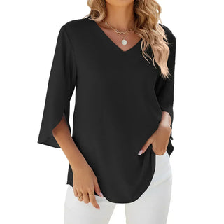 TULUM | Elegante V-Ausschnitt-Bluse