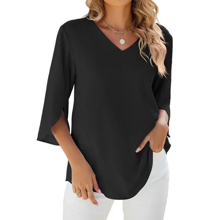 TULUM | Elegante V-Ausschnitt-Bluse