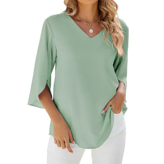 TULUM | Elegante V-Ausschnitt-Bluse