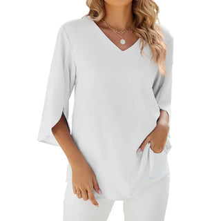 TULUM | Elegante V-Ausschnitt-Bluse