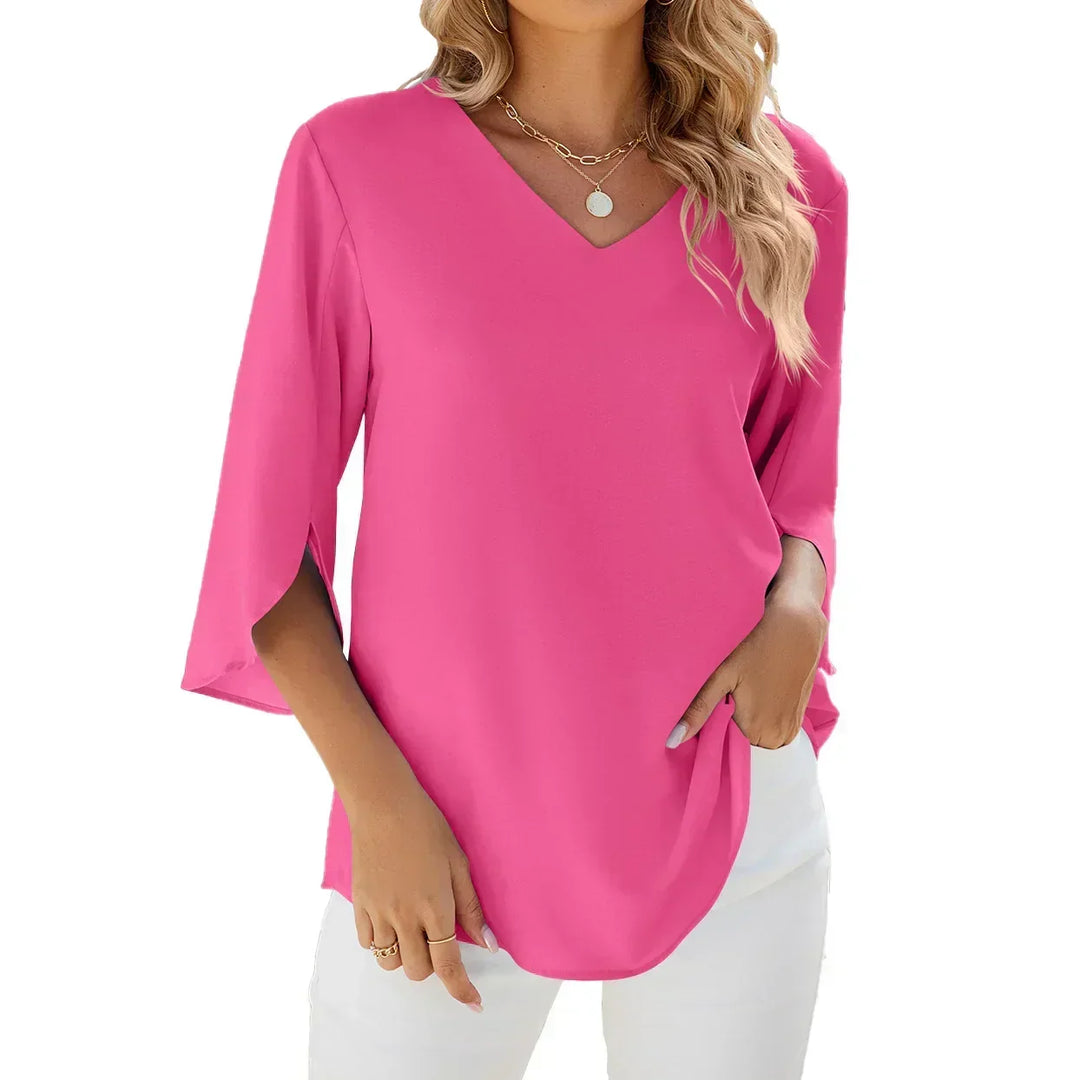 TULUM | Elegante V-Ausschnitt-Bluse