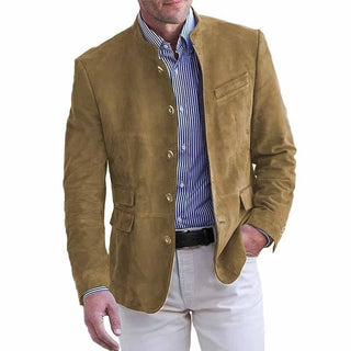Julius | Luxuriöser Blazer aus wildlederähnlichem Material