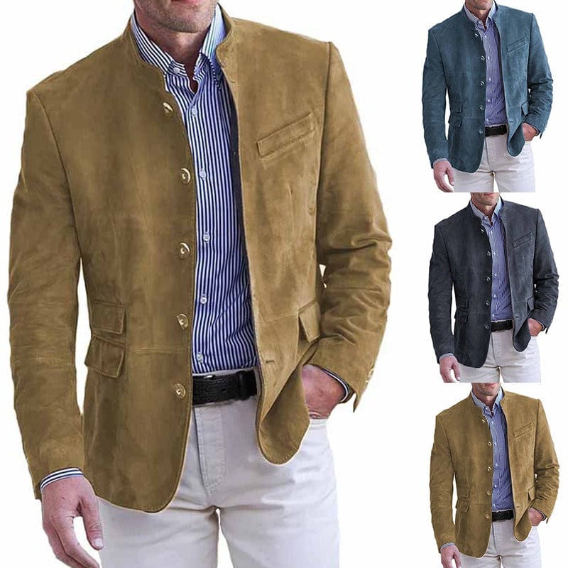 Julius | Luxuriöser Blazer aus wildlederähnlichem Material