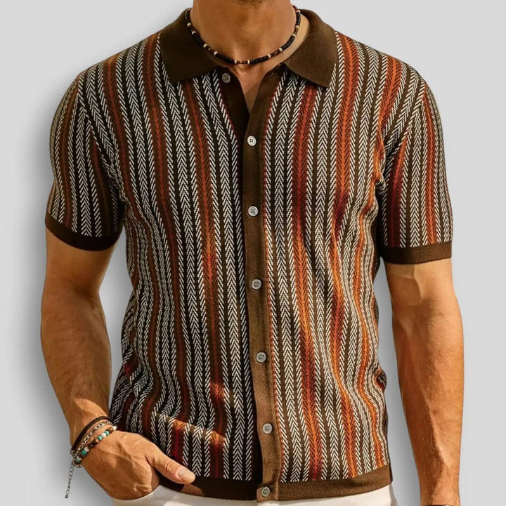 Armand | Gestreiftes Strick-Polohemd