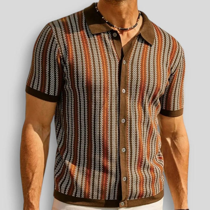 Armand | Gestreiftes Strick-Polohemd