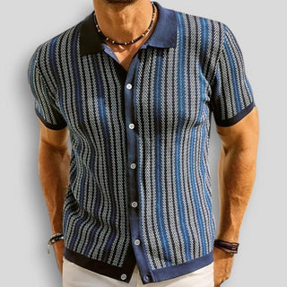 Armand | Gestreiftes Strick-Polohemd