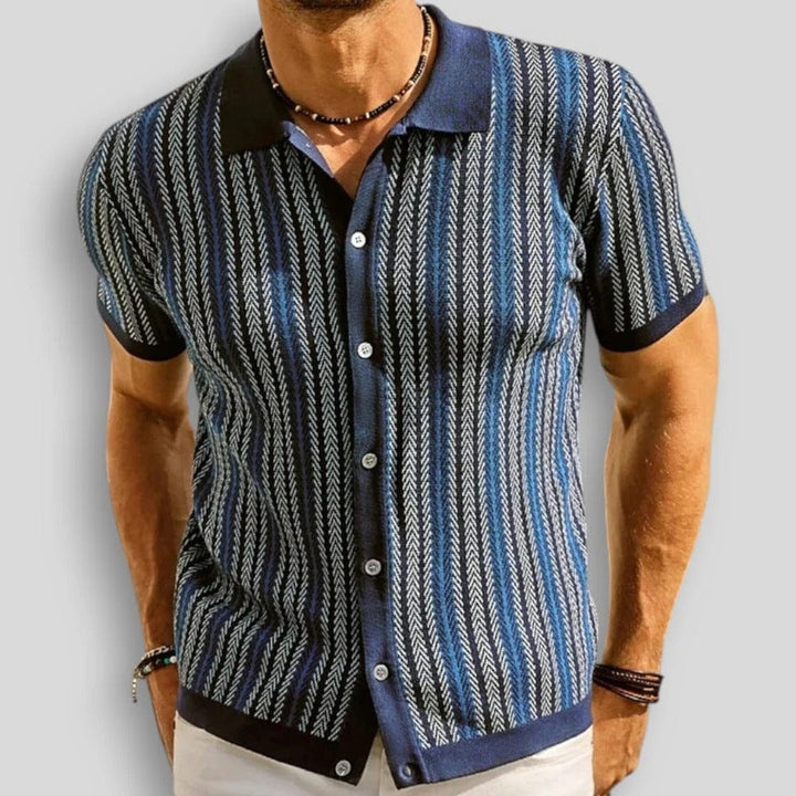 Armand | Gestreiftes Strick-Polohemd