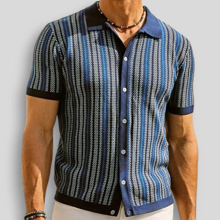 Armand | Gestreiftes Strick-Polohemd