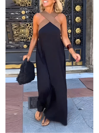 Maxikleid Damen Fließend Weit Sommer Casual