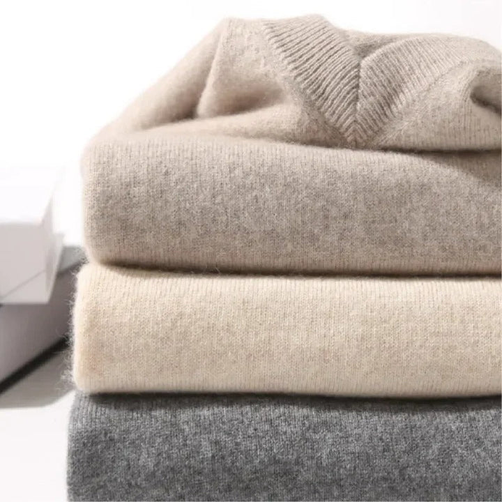 Eleganter Pullover mit V-Ausschnitt