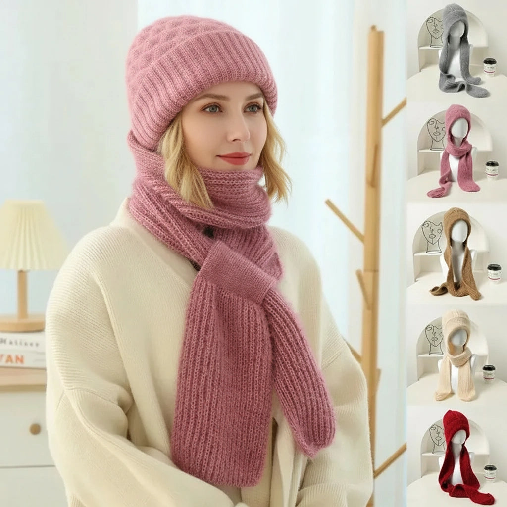 Amarielle | Warmes Winter-Set mit Mütze, Schal und Ohrenschutz