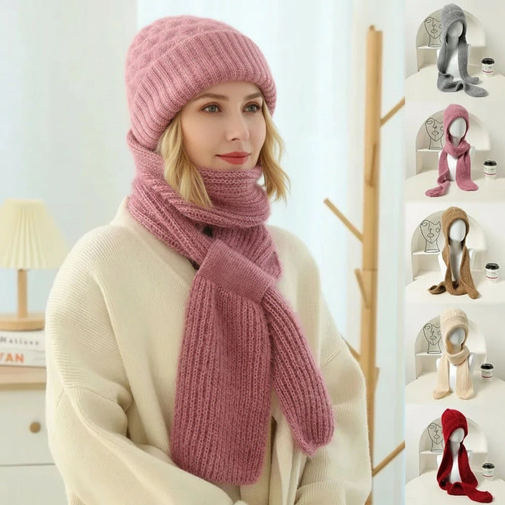 Amarielle | Warmes Winter-Set mit Mütze, Schal und Ohrenschutz