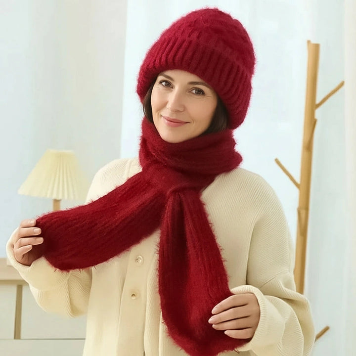 Amarielle | Warmes Winter-Set mit Mütze, Schal und Ohrenschutz