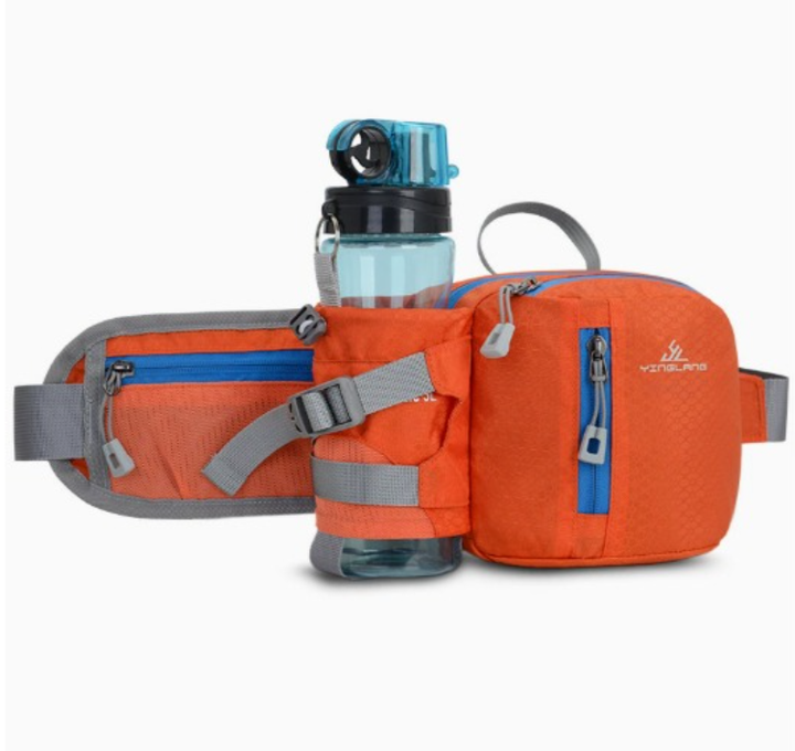 Laufgürteltasche für Outdoor-Sportler mit Flaschenhalter und Reißverschlusstaschen