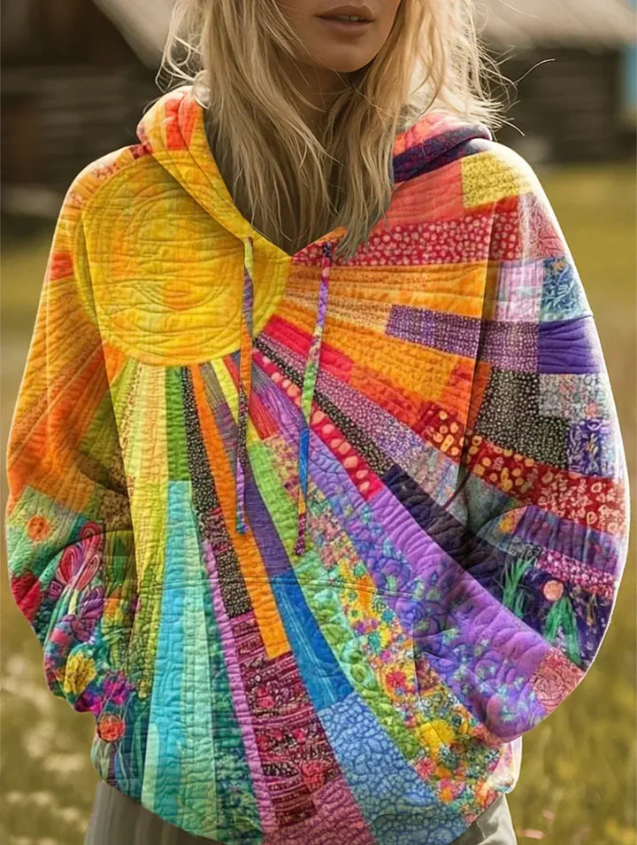 AMANDA | FARBENFROHES GESTEPPTES HOODIE