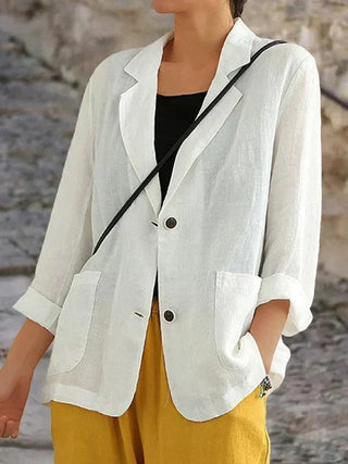 Damen Stoffblazer Regular Fit Elegant für Alltag und Büro