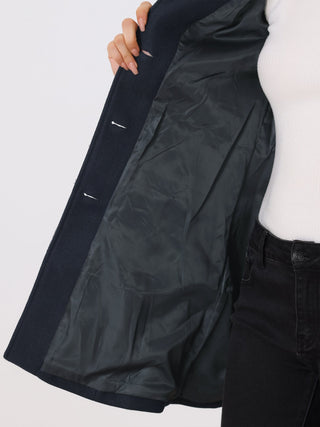 Winter-Trenchcoats für Frauen mit Einfachknopf