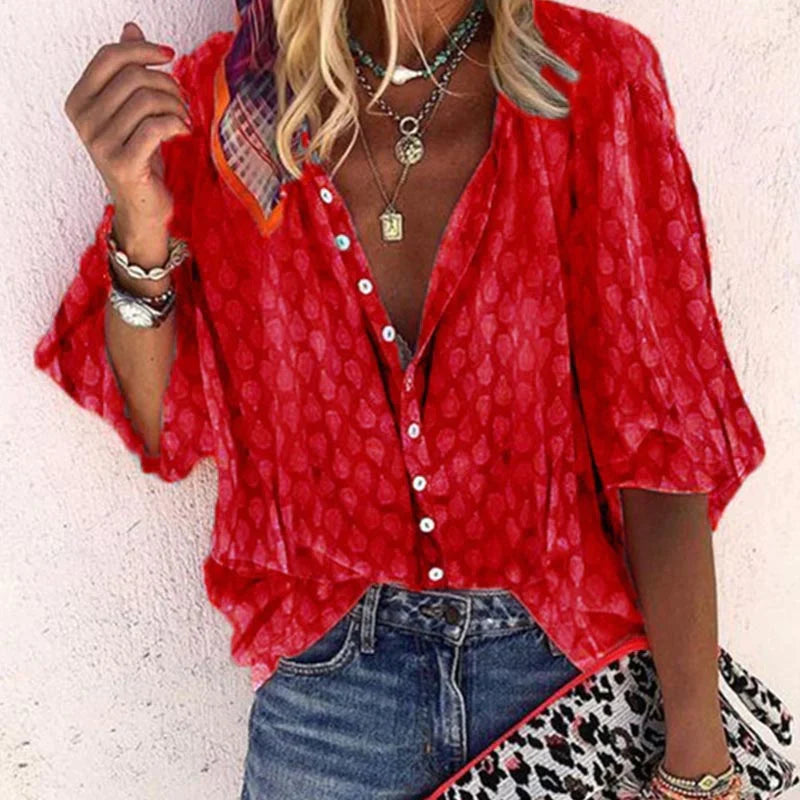 Leichte Damenbluse im eleganten Casual-Stil für den Sommer