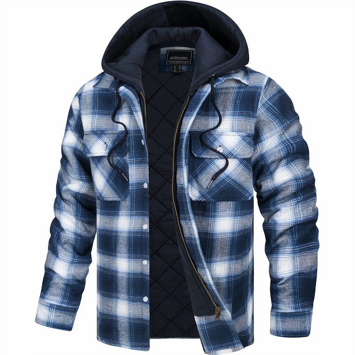 Felix | Karierte Jacke mit Reißverschluss