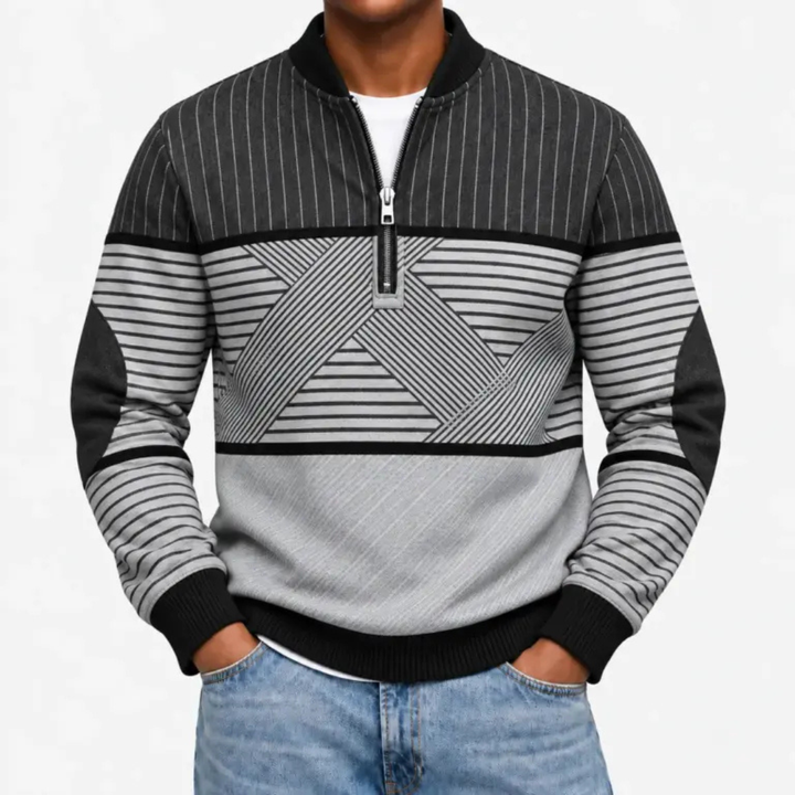 Viktor™ | Herrenpullover mit halbem Reißverschluss
