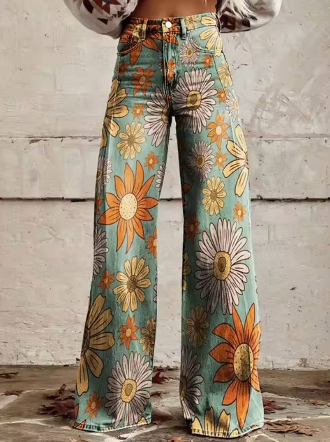 Elora | Trendige Hose mit Buntem Vogeldruck