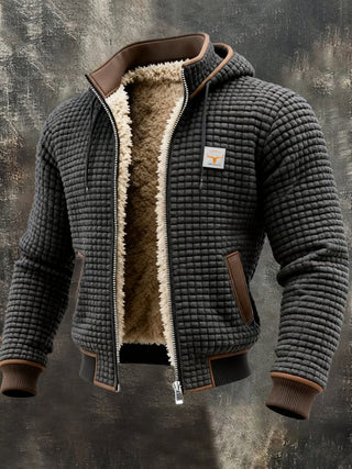 Klaus | Retro-Jacke mit Kapuze und Reißverschluss