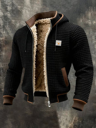 Klaus | Retro-Jacke mit Kapuze und Reißverschluss