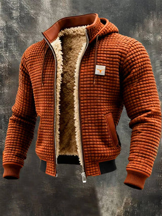 Klaus | Retro-Jacke mit Kapuze und Reißverschluss